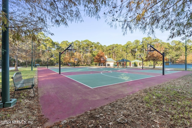 view of basketball court