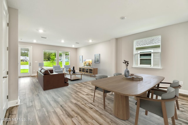 75484 Banyan Way, Yulee, FL 32097 - dining space with light wood finished floors, recessed lighting, and baseboards