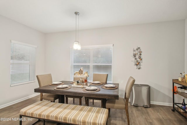 dining room featuring hardwood / wood-style floors