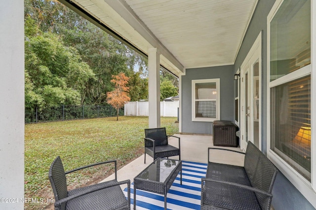 view of sunroom