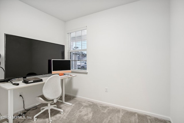 view of carpeted office