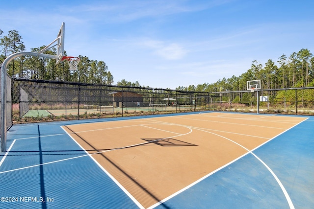 view of sport court