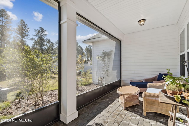 view of sunroom