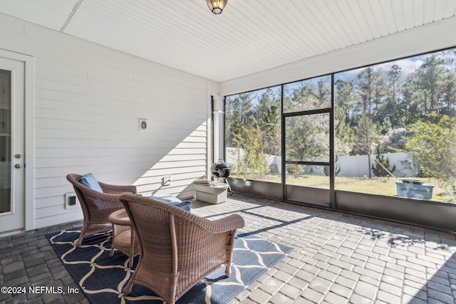 view of sunroom