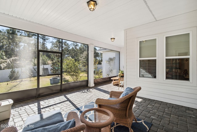 view of sunroom