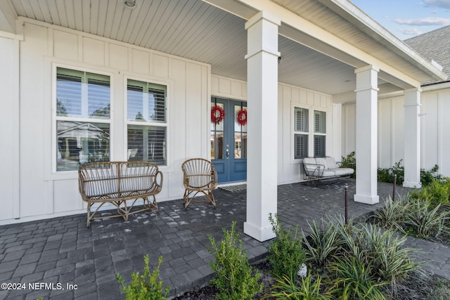 view of patio with french doors