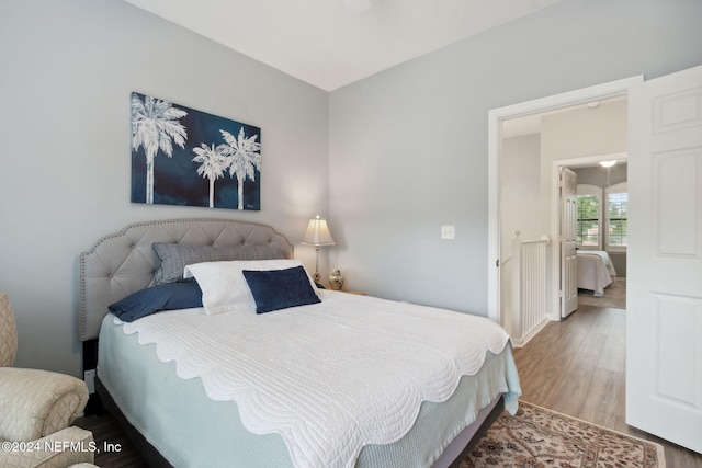 bedroom featuring hardwood / wood-style floors