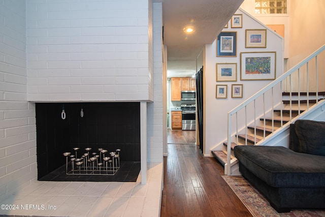 living room featuring hardwood / wood-style flooring