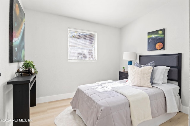 bedroom featuring light hardwood / wood-style flooring