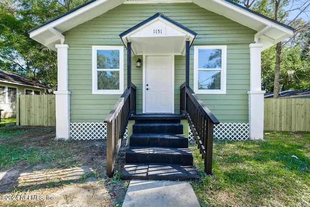 view of bungalow-style home