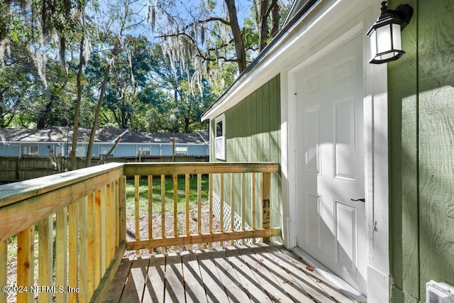 view of wooden deck