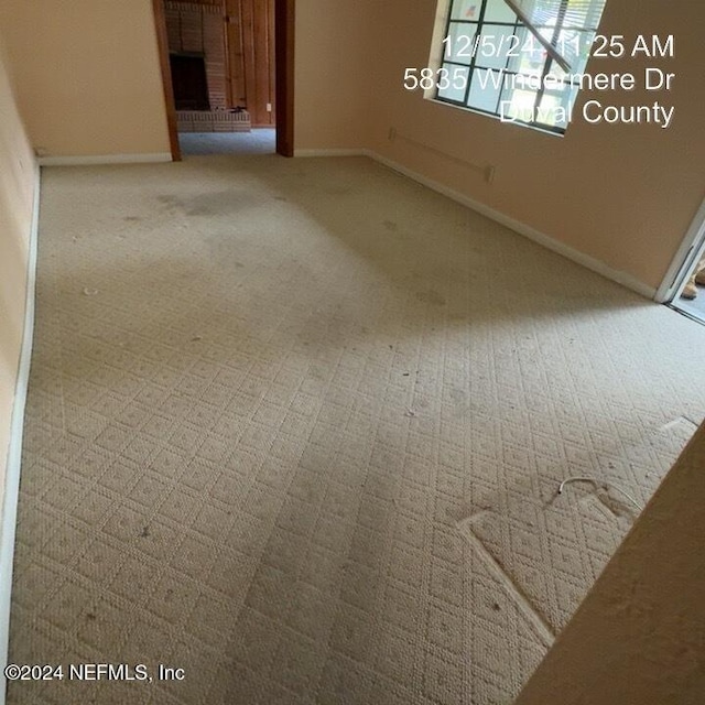 view of carpeted empty room