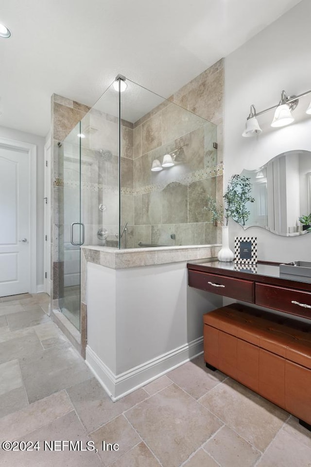 bathroom with walk in shower