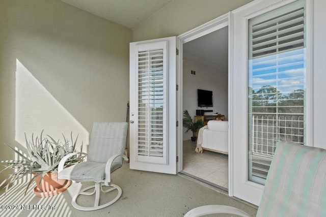 bathroom with vaulted ceiling