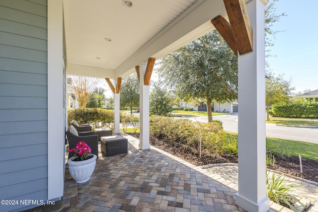 view of patio / terrace featuring covered porch