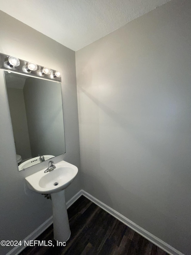 bathroom featuring hardwood / wood-style floors