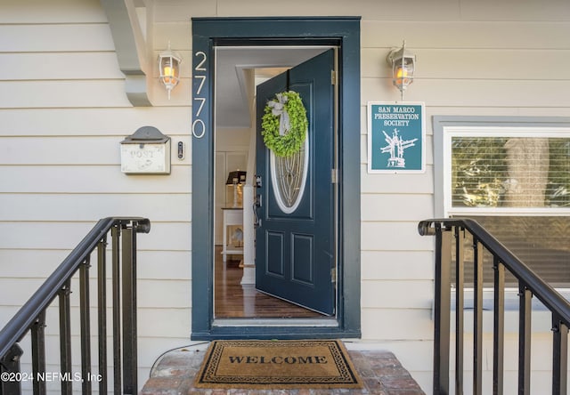 view of doorway to property