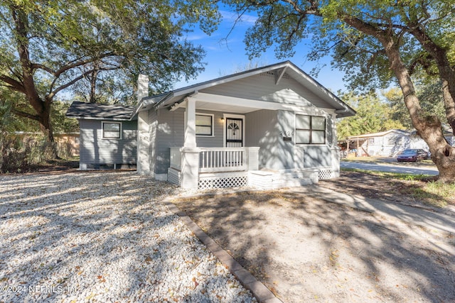 view of front of house with covered porch