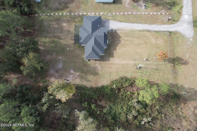 aerial view with a rural view