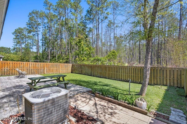 view of patio / terrace with central AC unit