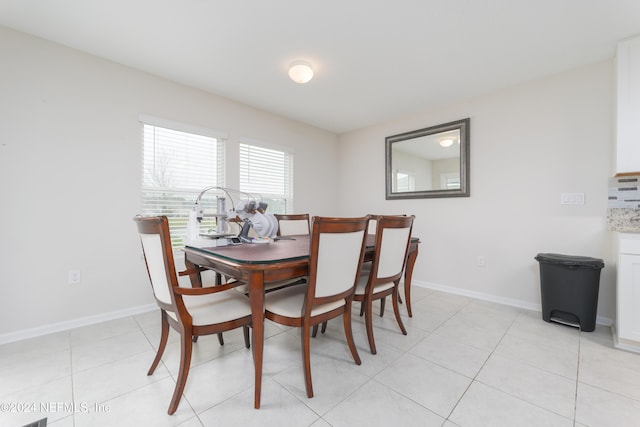 view of tiled dining room