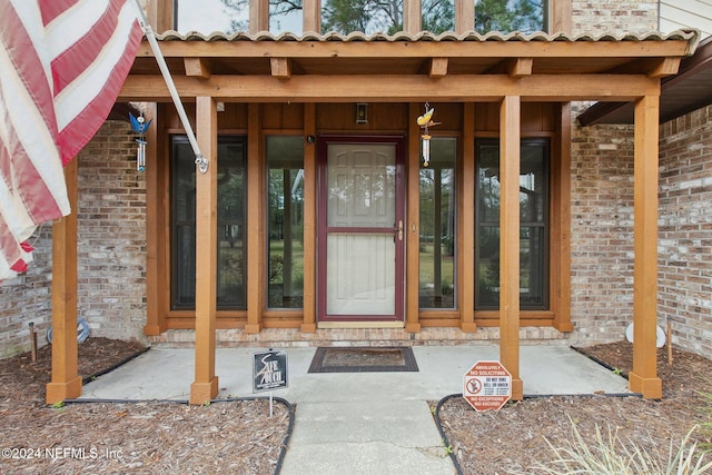 view of doorway to property