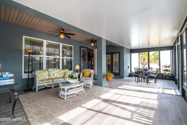 5321 Muskogean St, Saint Augustine, FL 32092 - sunroom featuring wood finished floors