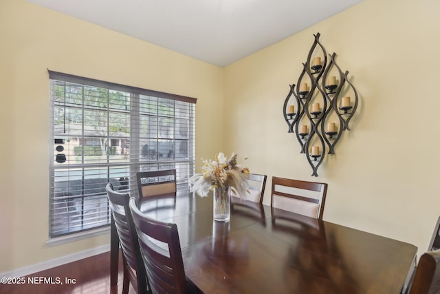 dining area featuring hardwood / wood-style floors