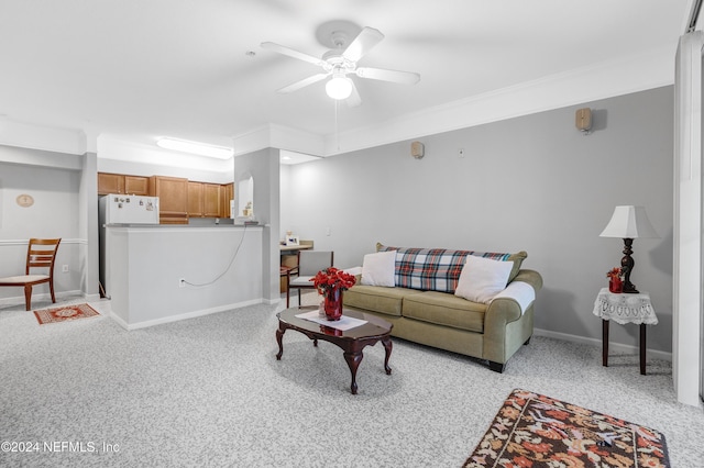 8550 Touchton Rd Unit 1226, Jacksonville, FL 32216 - living room with ceiling fan and light carpet