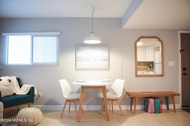 view of tiled dining area