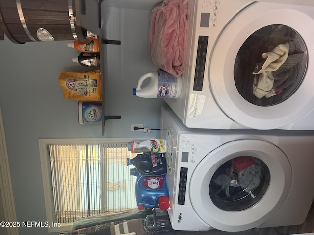 130 Cedar Creek Rd, Palatka, FL 32177 - laundry room with stacked washing machine and dryer