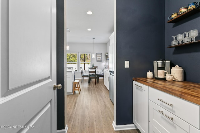 interior space featuring light hardwood / wood-style floors