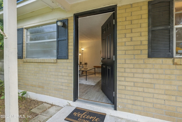 view of doorway to property