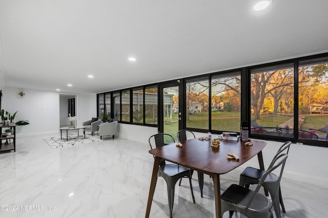 view of dining area