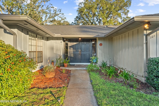 view of doorway to property