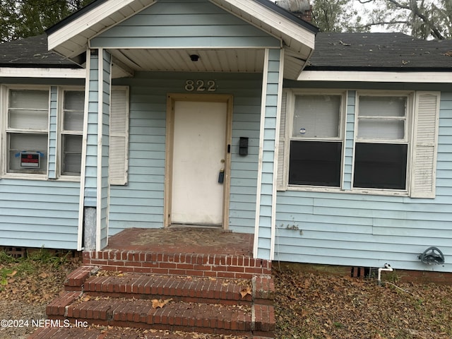 view of doorway to property