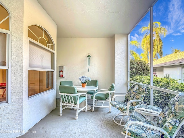 view of sunroom