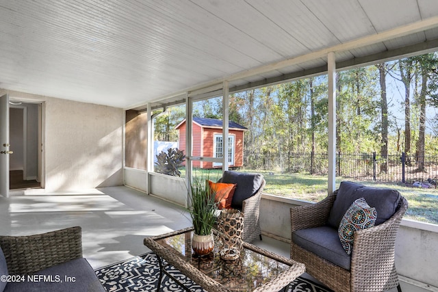 sunroom / solarium featuring plenty of natural light