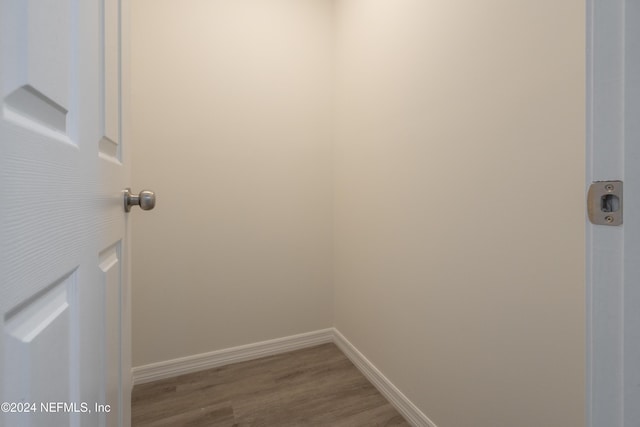 interior space with hardwood / wood-style flooring