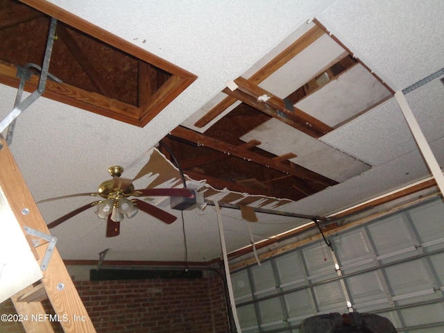 staircase with ceiling fan