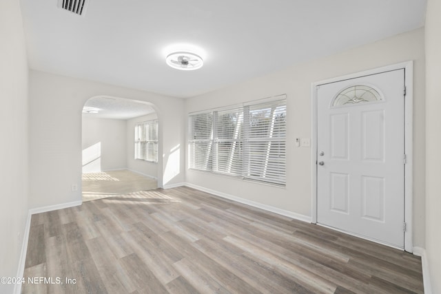 entrance foyer featuring light hardwood / wood-style floors