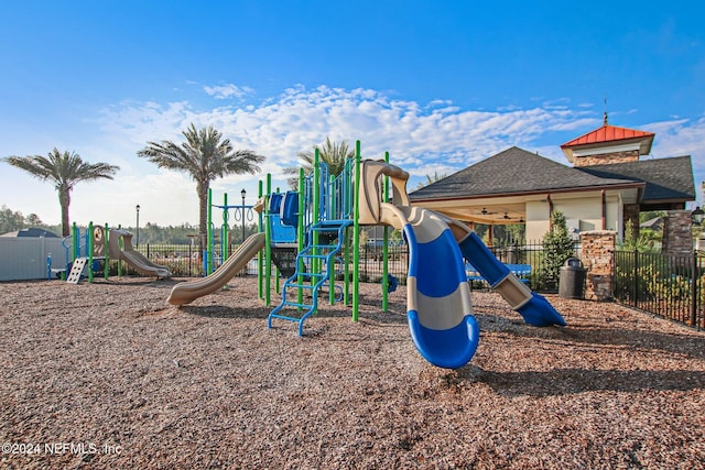 view of jungle gym