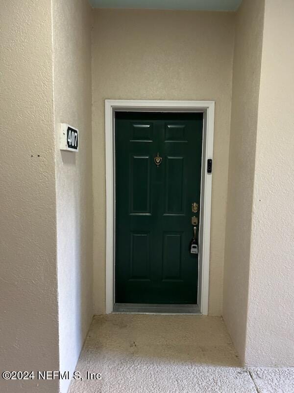 view of doorway to property