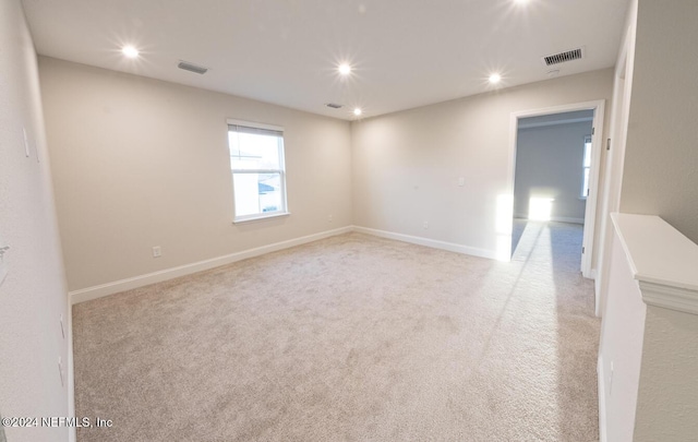 view of carpeted empty room