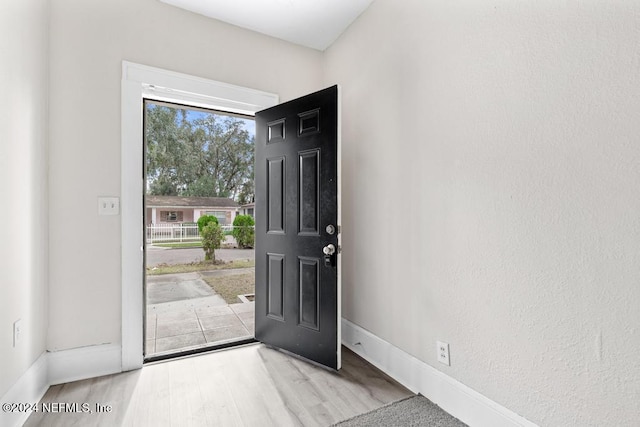 entrance foyer with hardwood / wood-style floors