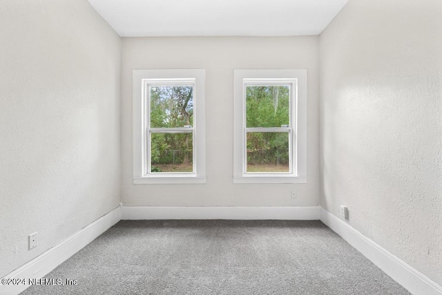 view of carpeted spare room