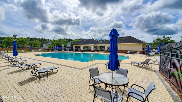 view of pool with a patio