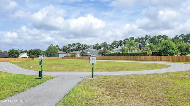 surrounding community with a lawn