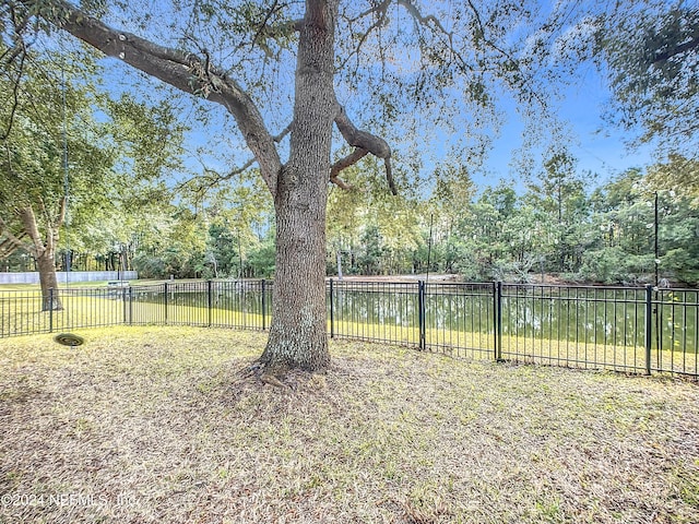 view of yard featuring a water view