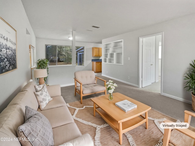 view of carpeted living room